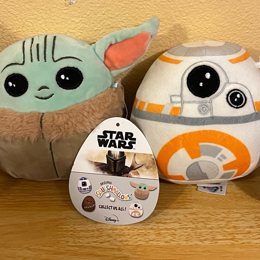 Squishmallows Star Wars The Child Grogu Baby Yoda Mandalorian And BB-8 5” NWT